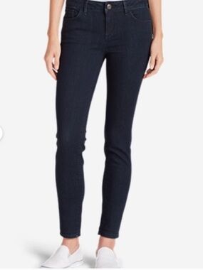 Eddie Bauer slightly curvy skinny high-rise dark wash jeans NEW NWT size 0